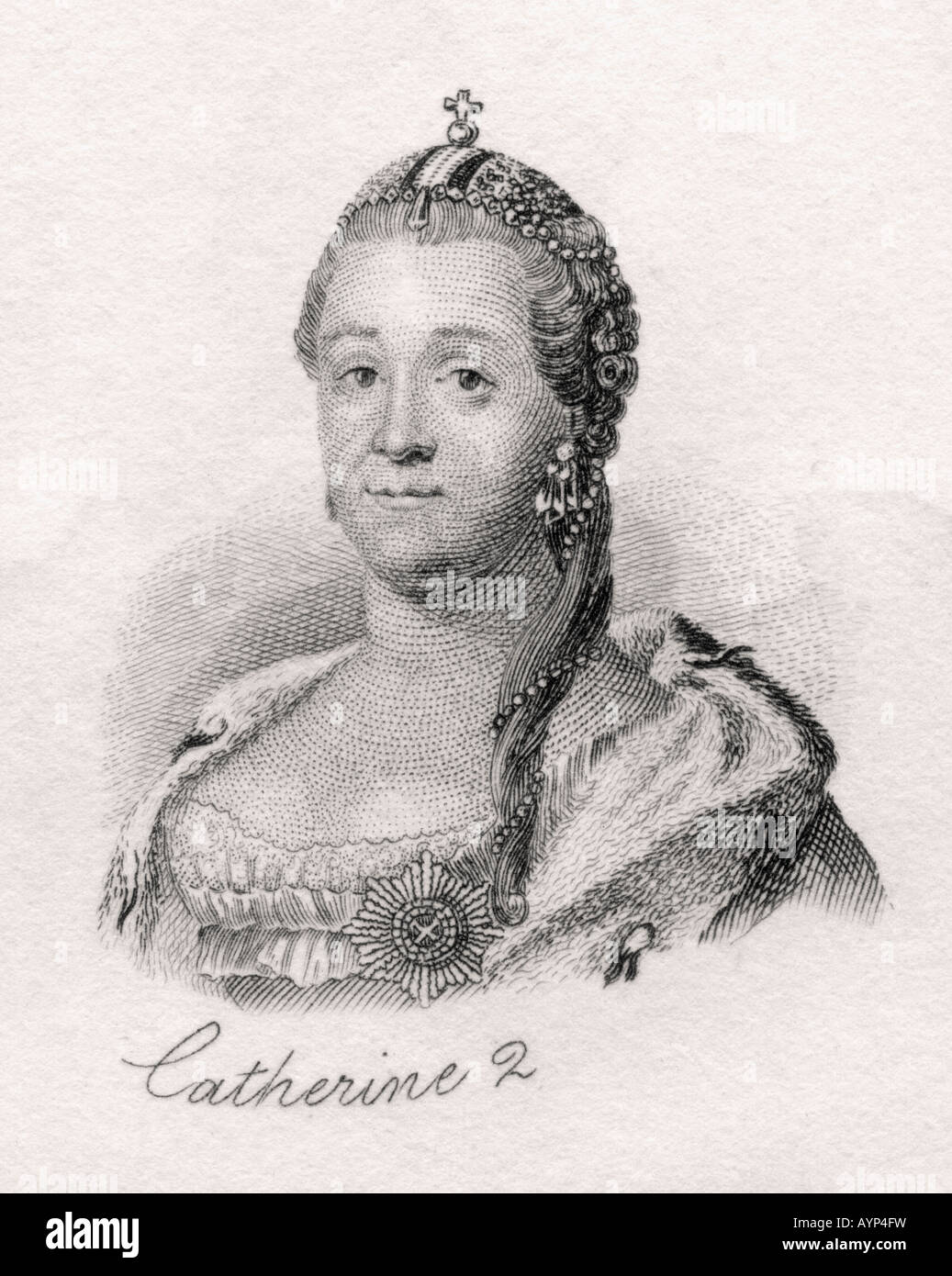 Katharina II. die große 1729 1796 Stockfoto