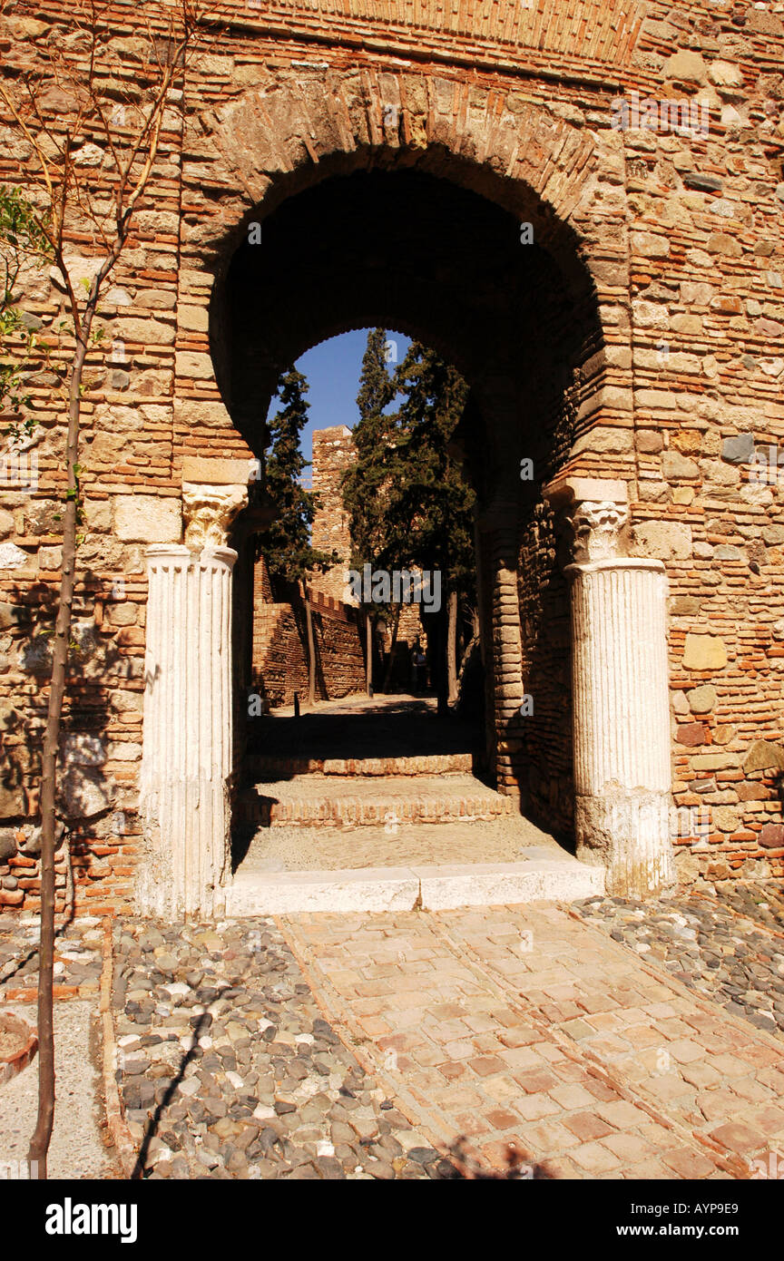 Burg Alcazaba Malaga Andalusien Costa Del Sol Spanien Stockfoto