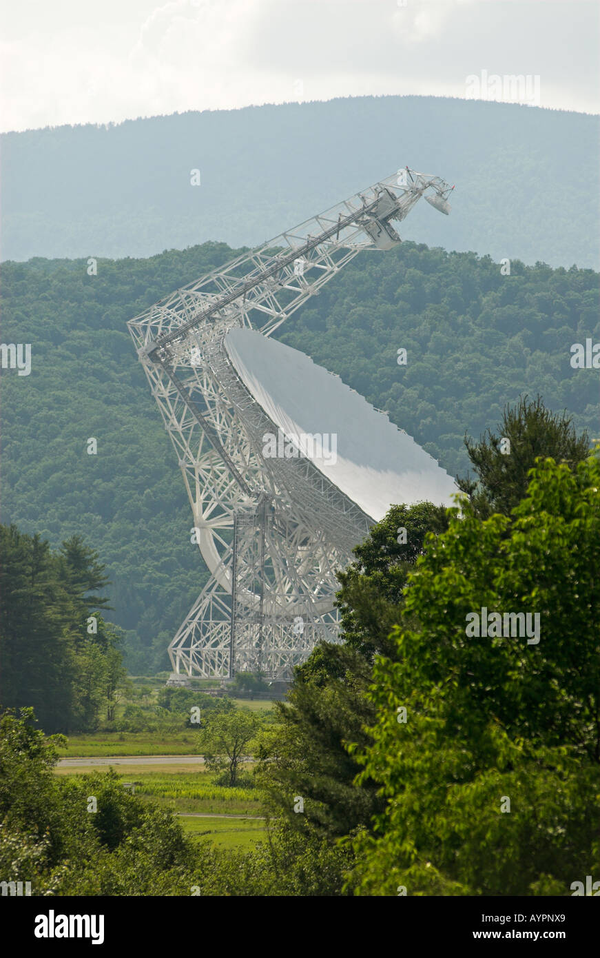 Robert C. Byrd Green Bank Telescope (GBT), weltweit größte voll lenkbar Radioteleskop, grüne Bank, West Virginia (USA) Stockfoto