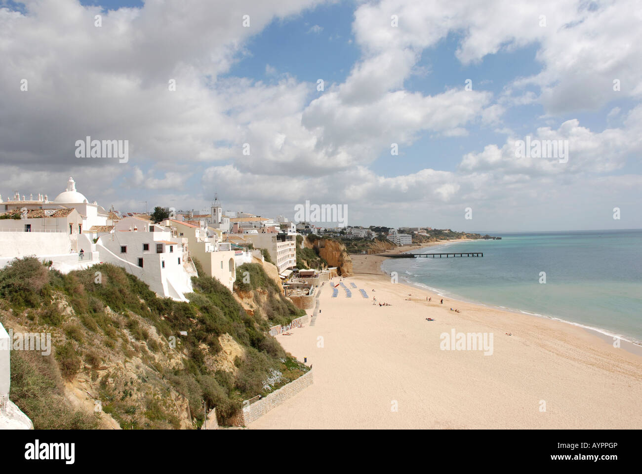 Portugal, Allbufeira Stadt und Fischer Strände Stockfoto