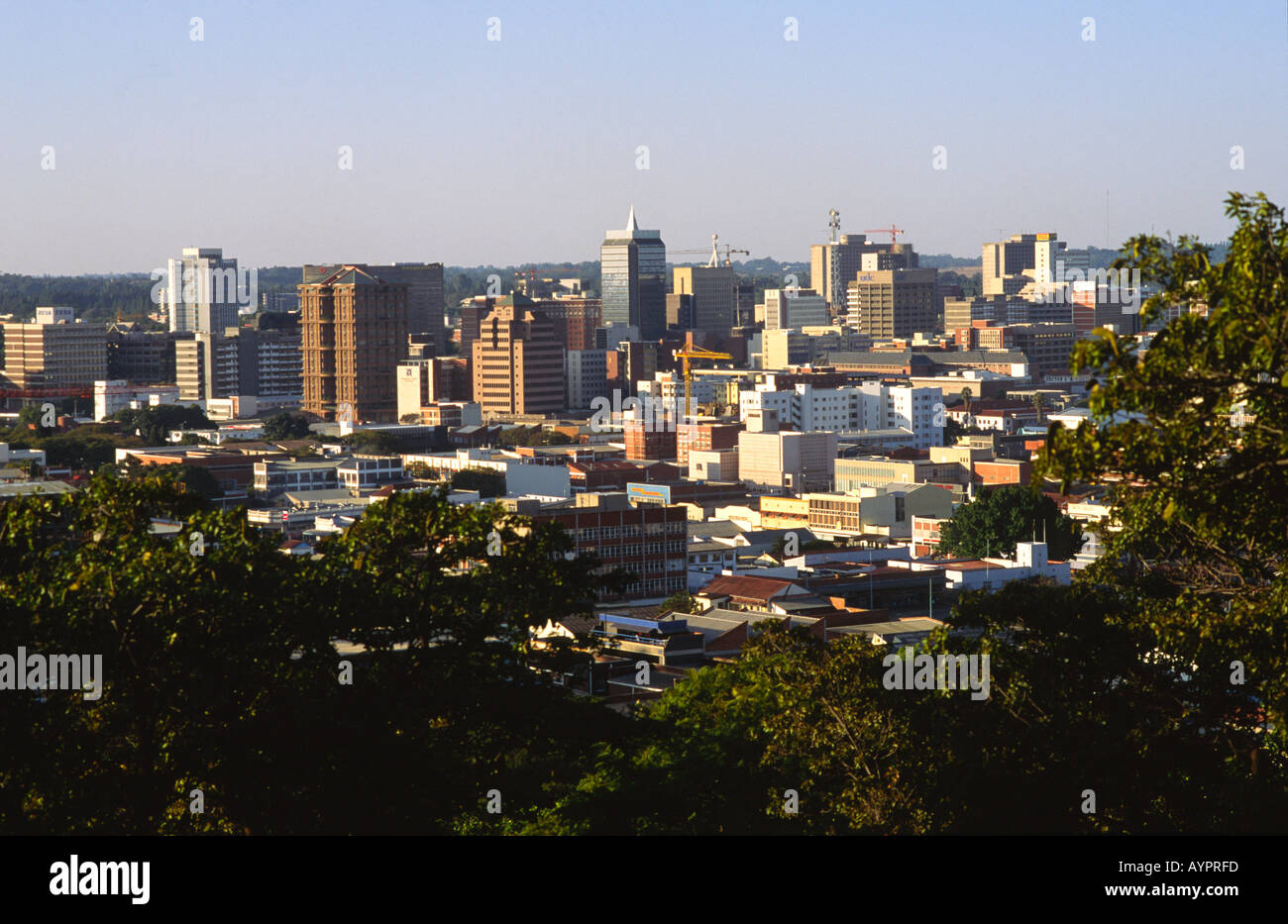 Blick auf zentrale Harare. Zimbabwe Stockfoto