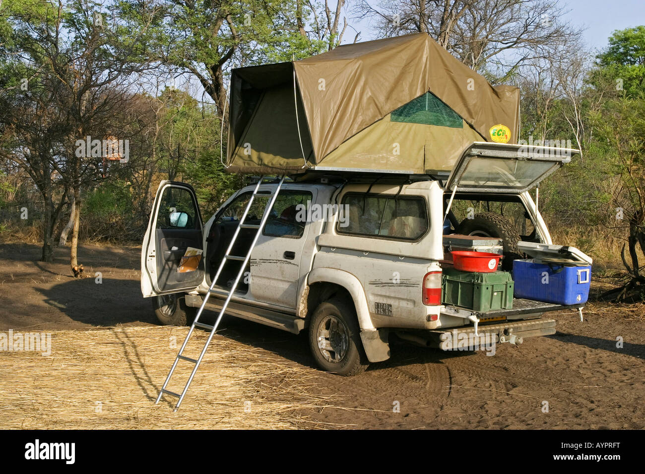 Nambwa Campingplatz, Mashi Fluss Caprivi Strip, Namibia, Afrika Stockfoto