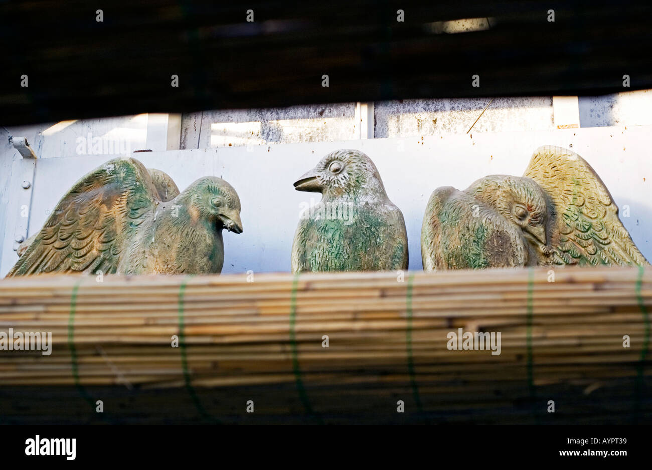 Vogel-Skulpturen Stockfoto