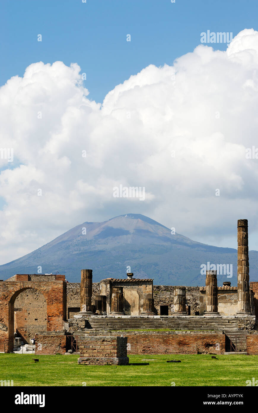 Forum vor Vesuv, Pompeji (Pompeji), Kampanien, Italien Stockfoto
