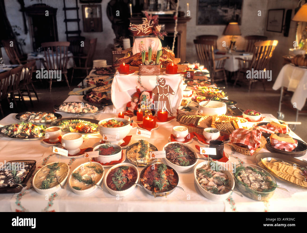 SCHWEDEN STOCKHOLM TRADITIONAL CHRISTMAS BUFFET RESTAURANT KAJPLATS 9