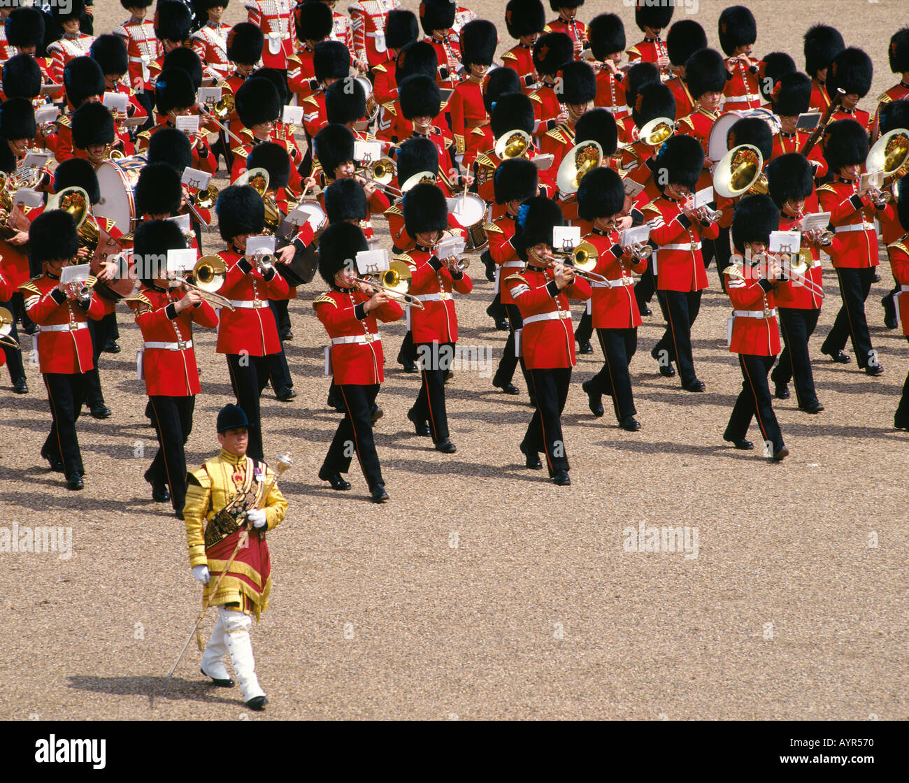 Grenadier Guards Band an Trooping der Queens Farbe am Horseguards Parade in London Stockfoto