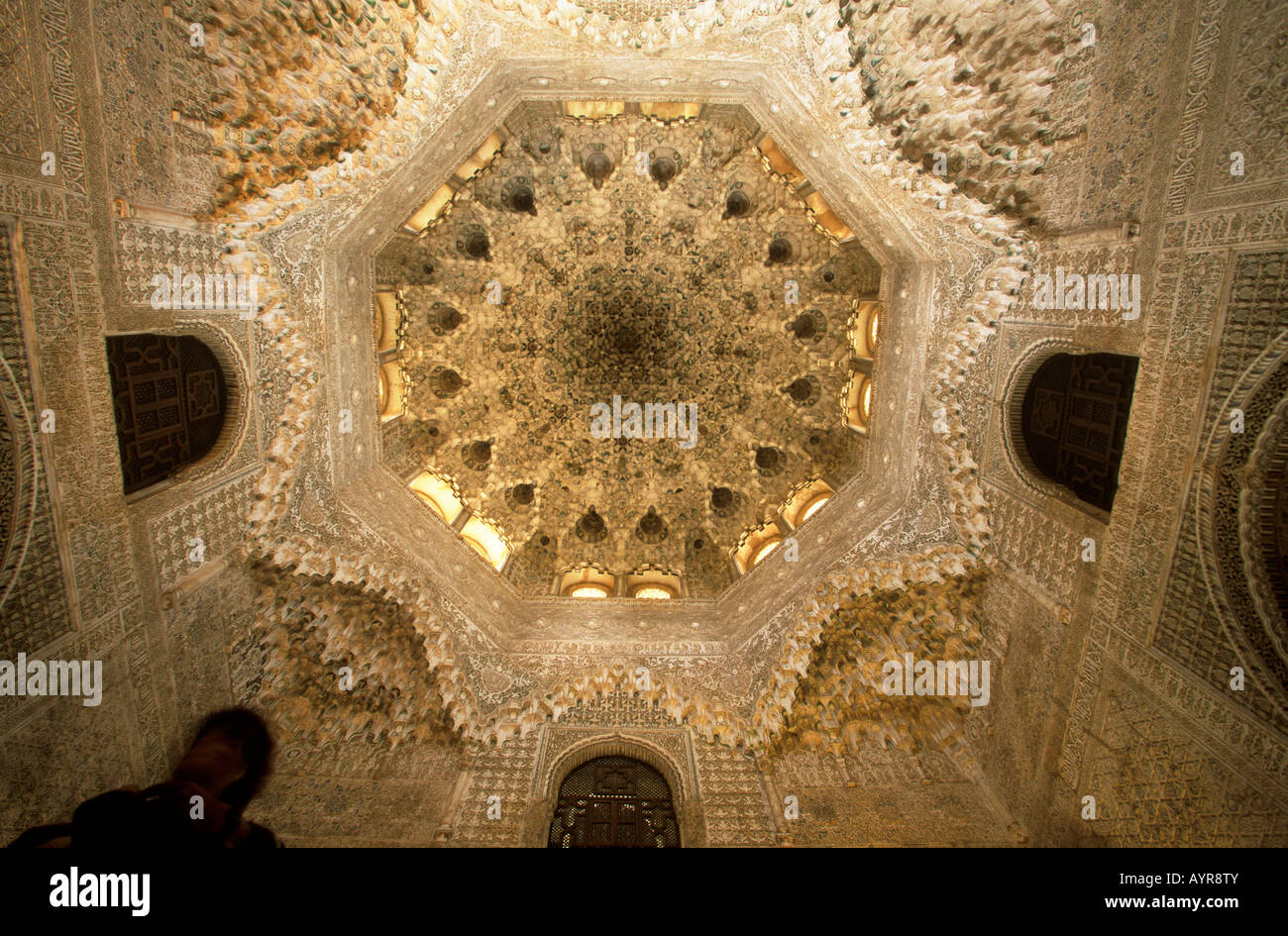 Vault-Decke, Sala de Las Hermanas, Nasriden Palast, Alhambra, Granada, Andalusien, Spanien Stockfoto