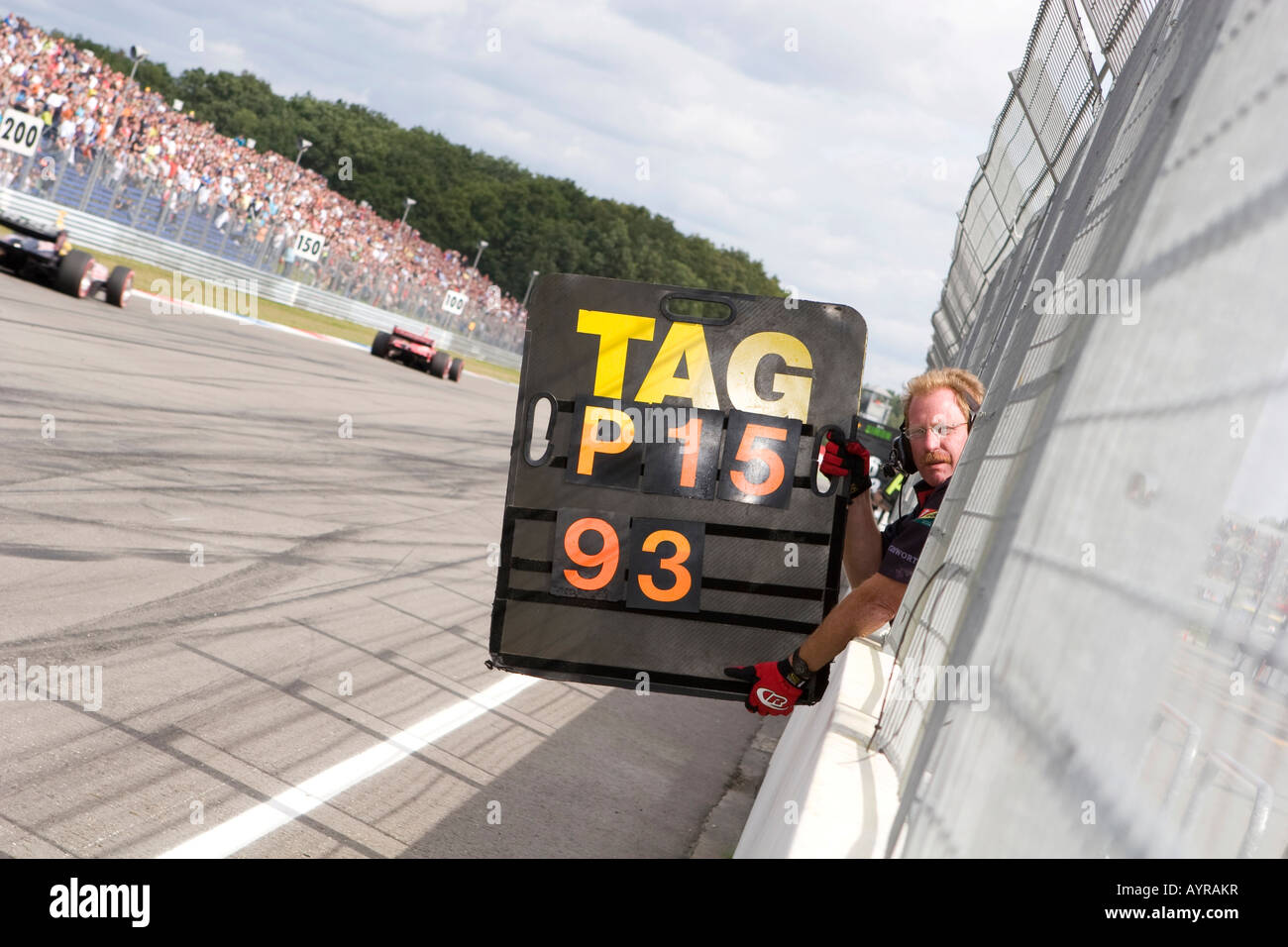Stellung Board, Champ Car Series, Assen, Niederlande, Europa Stockfoto