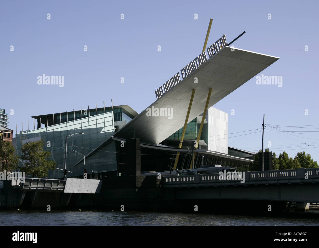 Melbourne Exhibition Centre am Ufer des Flusses Yarra in Melbourne, Australien. Stockfoto