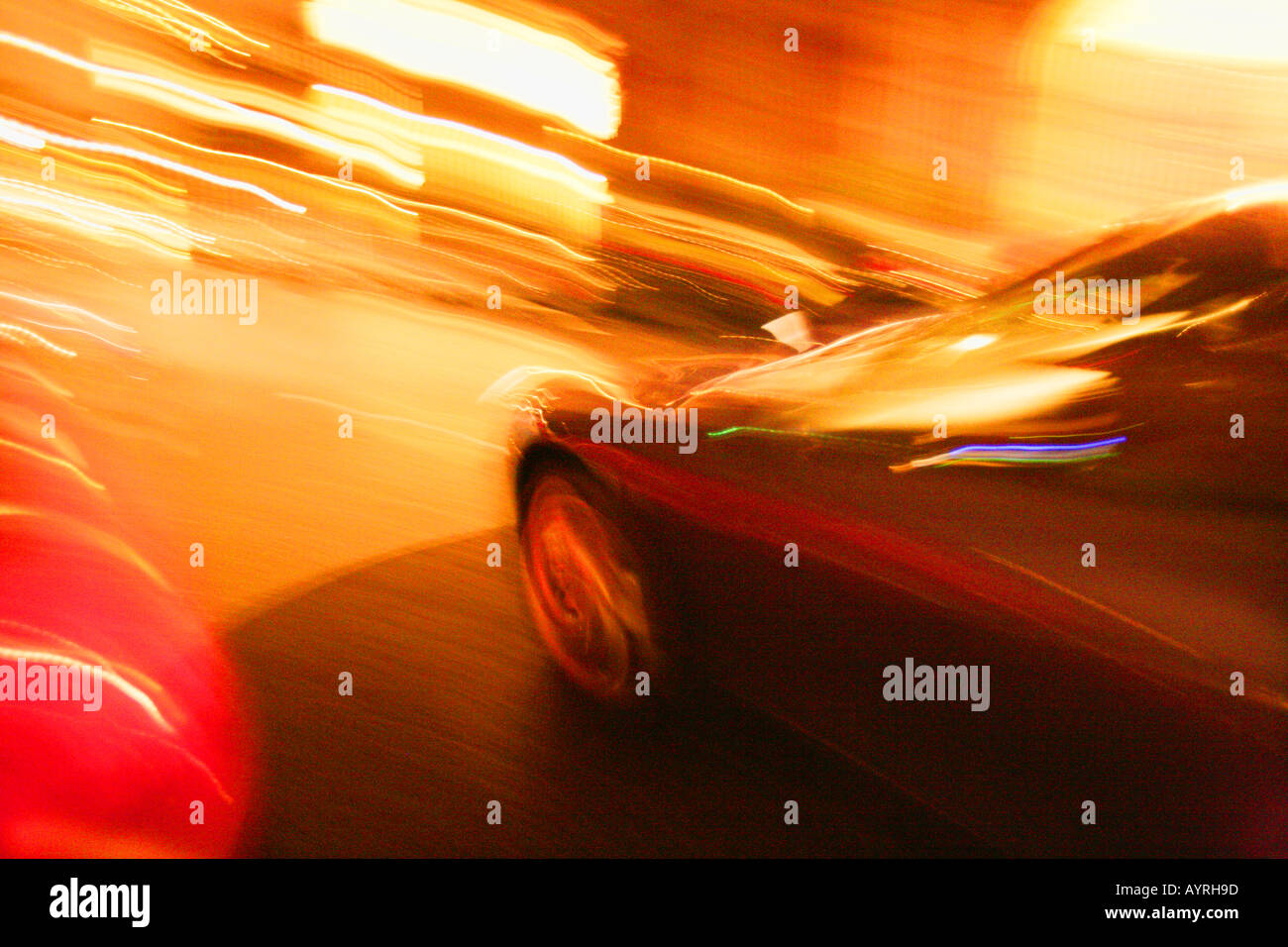 Porsche Streifen entfernt - Nacht-Zeit Stockfoto