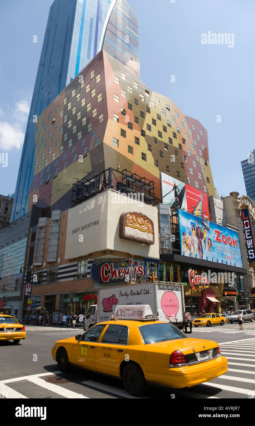 42. und 8. Straßenkreuzung, New York, Manhattan, USA. Stockfoto