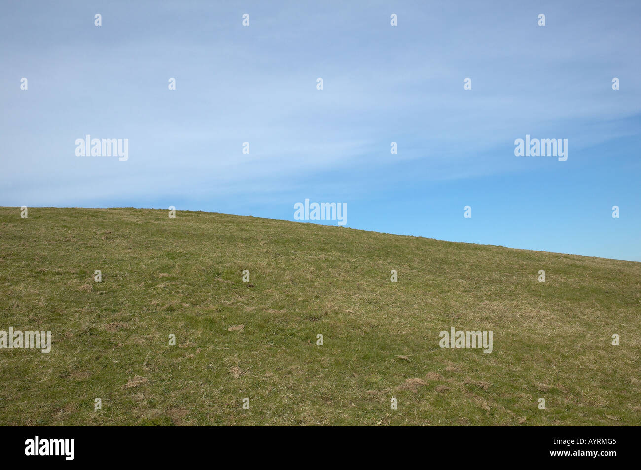 Glatte Trennlinie in der irischen Landschaft, Courtmacsherry, West Cork, Irland Stockfoto