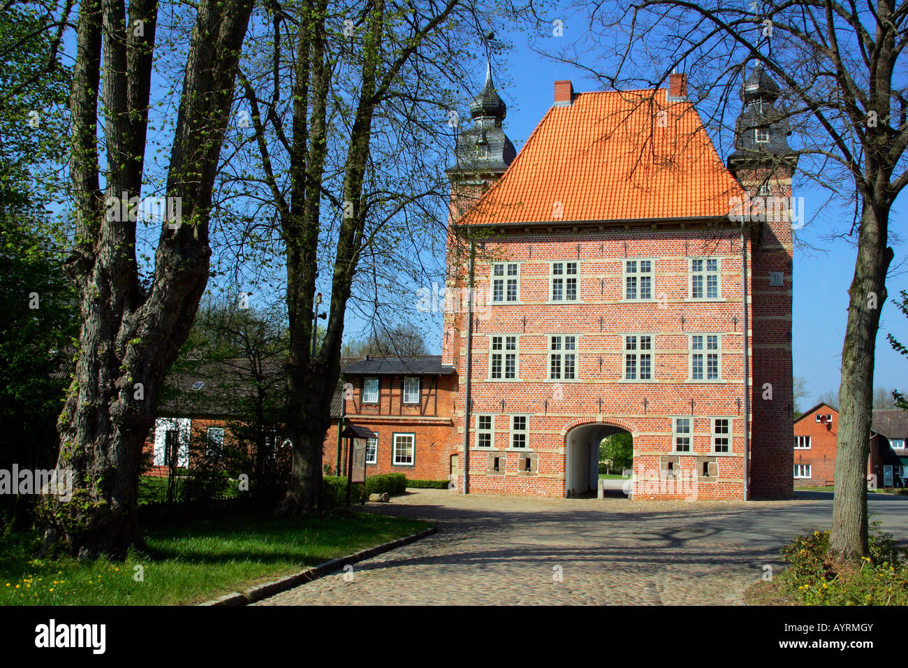 Historischen Torhaus des Herrenhauses in Seedorf, Schleswig-Holstein, Deutschland Stockfoto