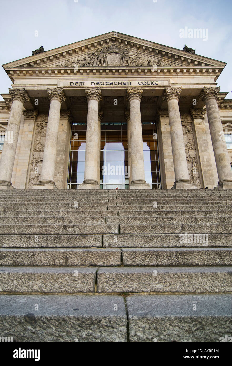 Reichstag, Sitz des Deutschen Bundestages, Regierungsviertel, Berlin, Deutschland Stockfoto