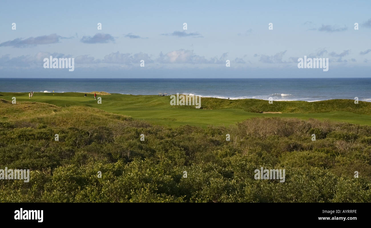 Kalifornien Half Moon Bay Golf Links Blick auf Pazifischen Ozean Stockfoto