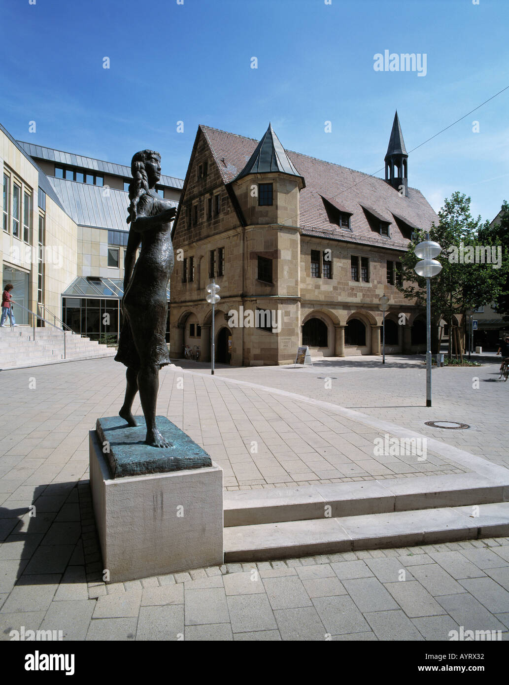 Skulptur Vom Kaethchen von Heilbronn, Statue, Plastik, Dichter Heinrich