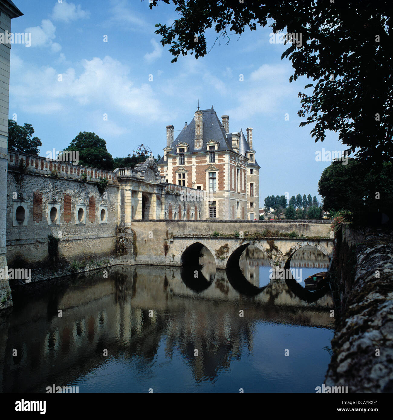 Schloss Selles-Sur-Cher Im Loiretal, Selles-Sur-Cher, Cher, Loir-et-Cher, Tal der Loire, Frankreich Stockfoto