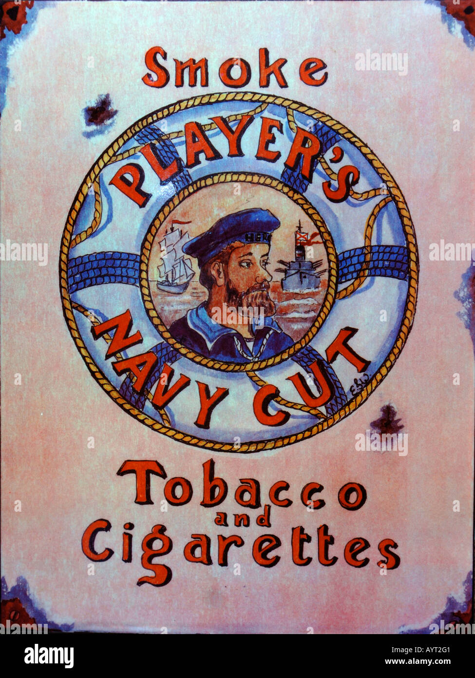 Spielers Navy Cut Zigarette Anzeige Stockfoto