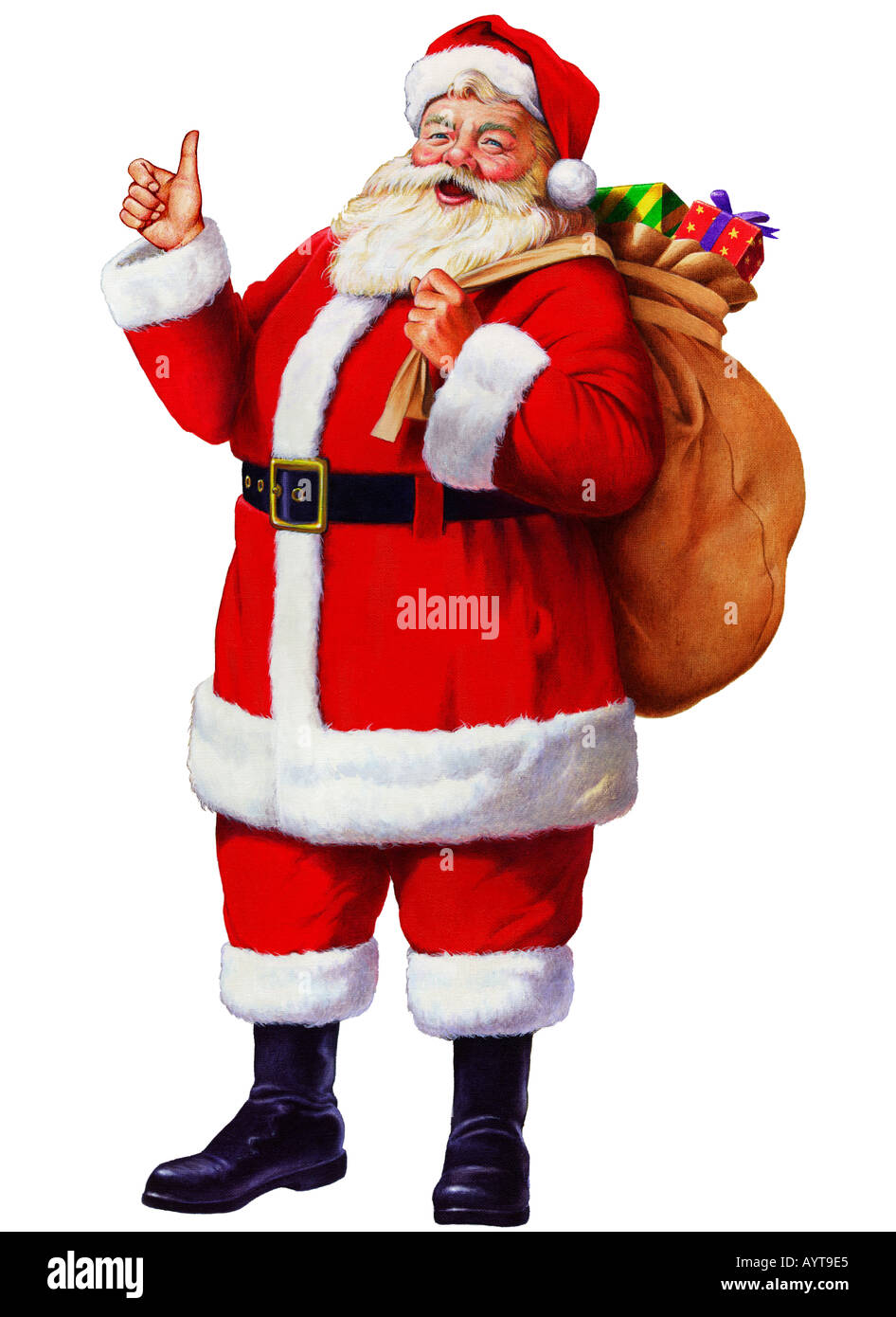 Abbildung von lächelnden Weihnachtsmann Stockfoto