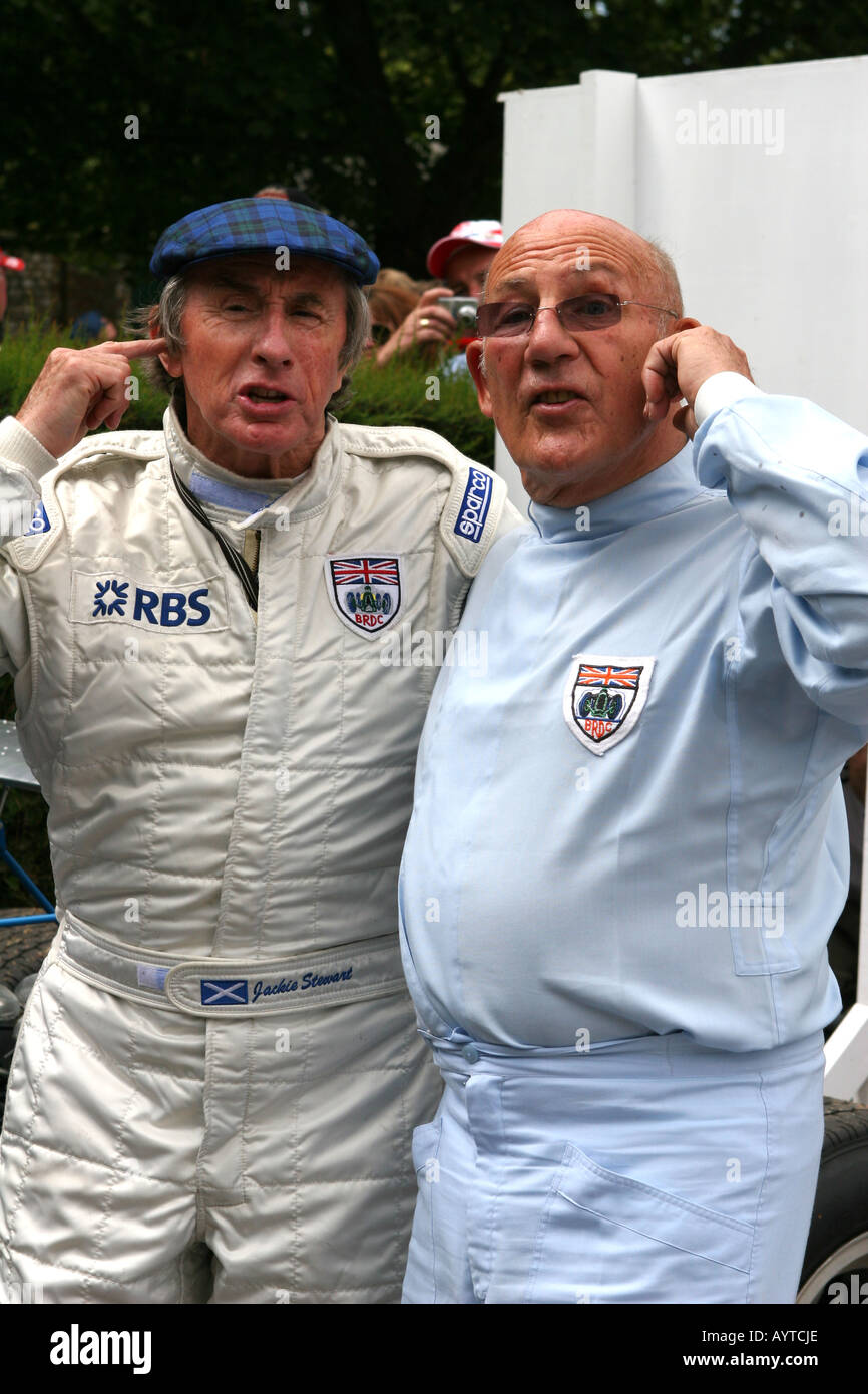 Jackie Stewart und Sterling Moss Goodwood Festival of Speed 2006 Stockfoto
