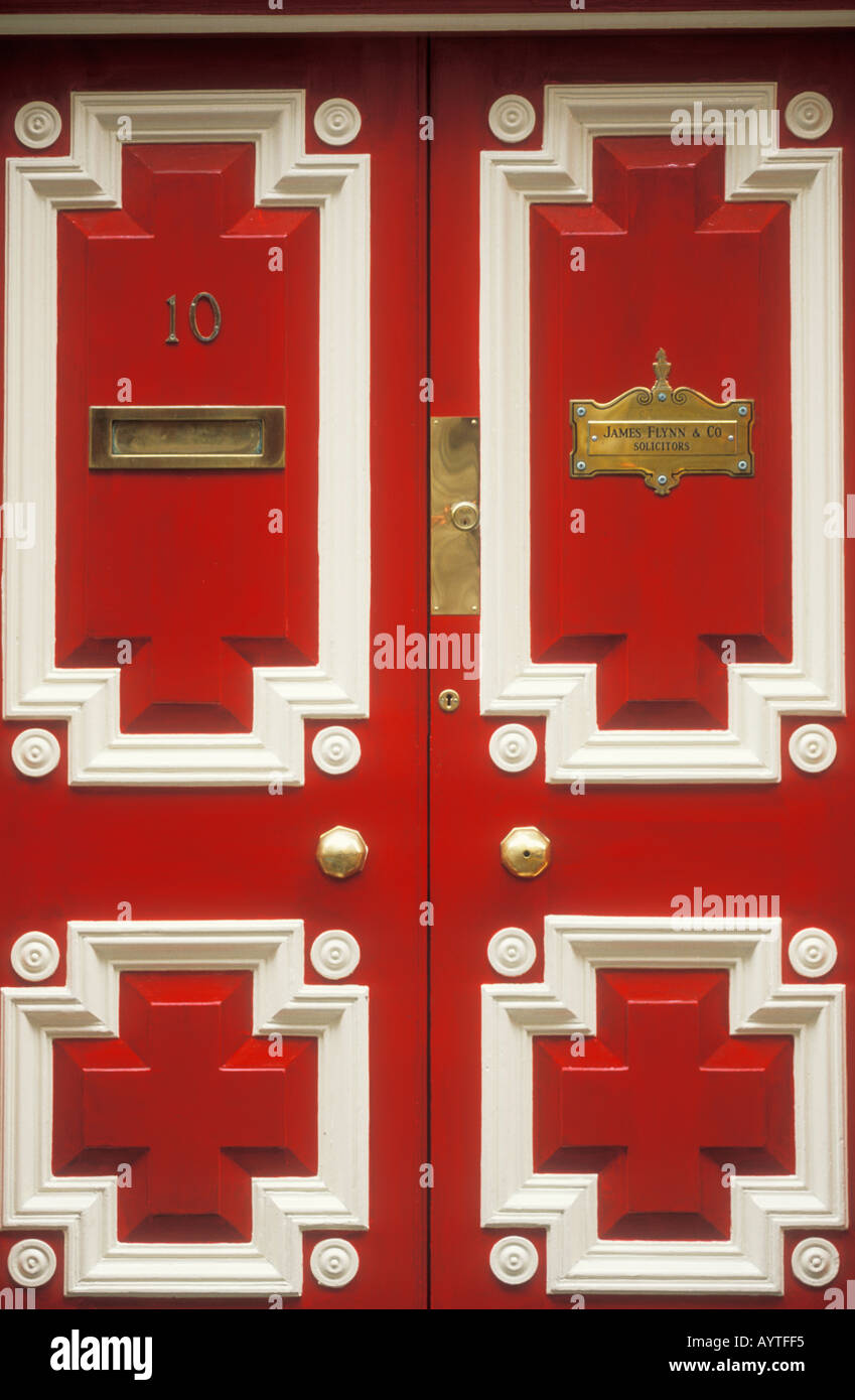 Eine elegante georgianische Tür Stadtzentrum von Dublin Irland Irland EU Europa Stockfoto