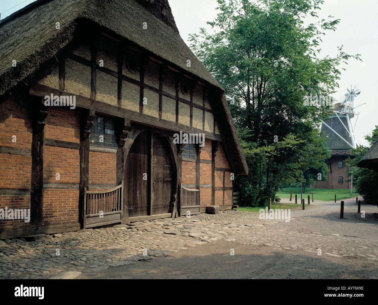 Freilichtmuseum Ammerlaender Renovierungen Mit Windmuehle, Bad Zwischenahn, Ammerland, Niedersachsen Stockfoto