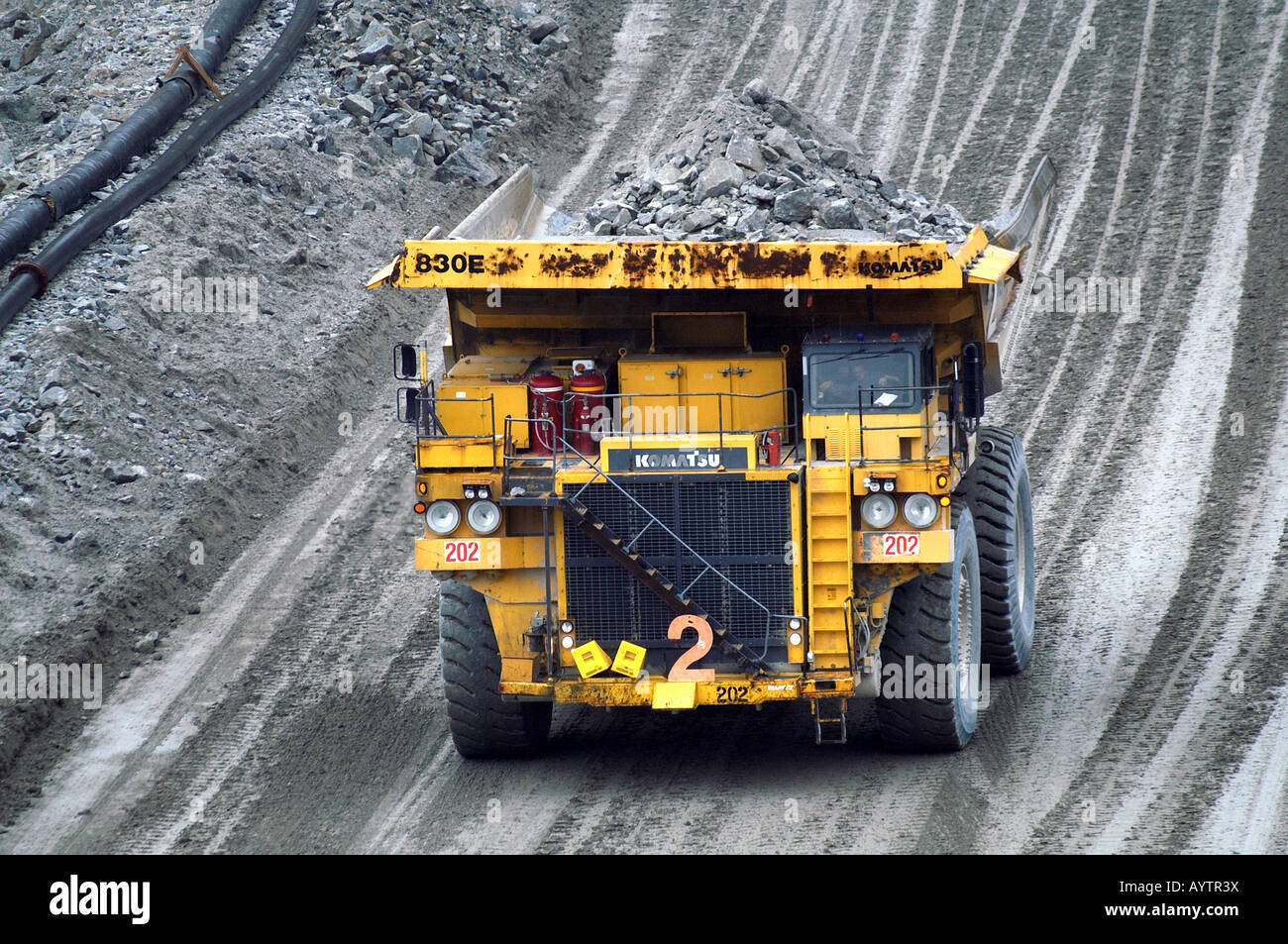 Diavik Diamant Bergwerk Tagebau LKW, Nordwest-Territorien, Kanada Stockfoto