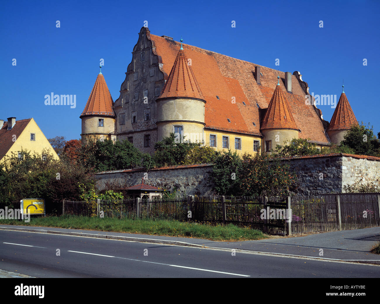 Schloss Friedrichsburg in Vohenstrauss, Naturpark Noerdlicher Oberpfälzer Wald, Oberpfalz, Bayern Stockfoto