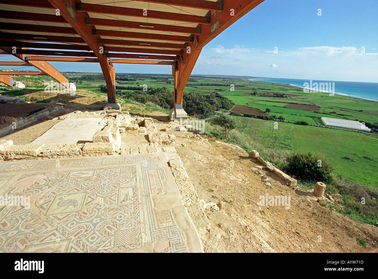 Die Ausgrabungsstätte Kourion Stockfoto