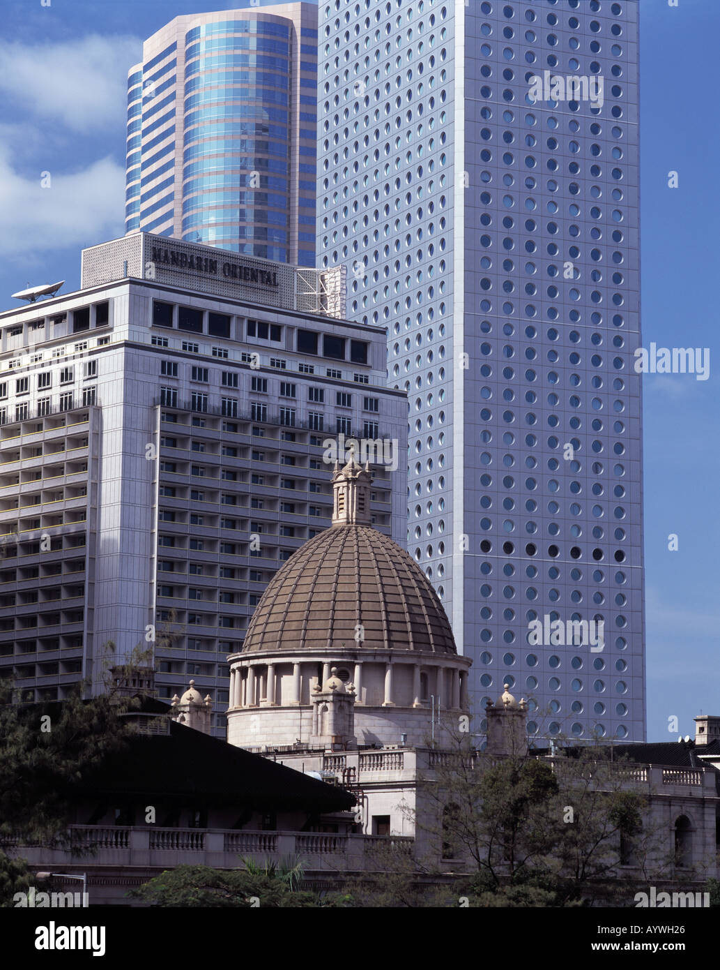 Gerichtshof-findet, Hotel Mandarin Und Connaught Zentrum in Victoria, Hong Kong Stockfoto