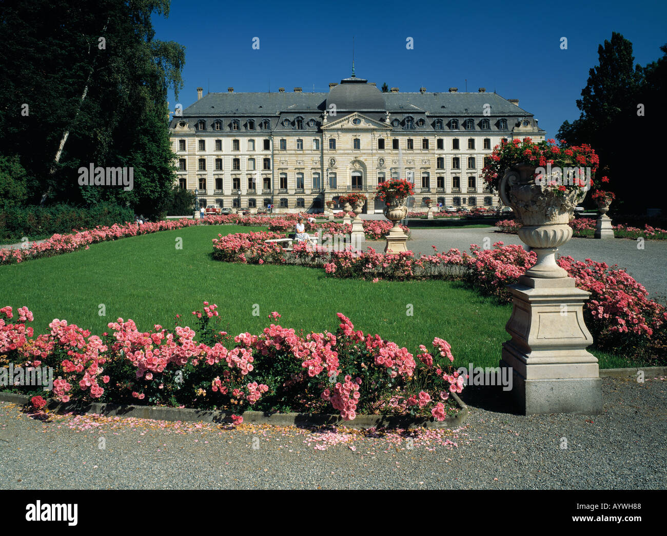 Rosengarten Im Schlosspark, Residenzschloss in Donaueschingen, Donau