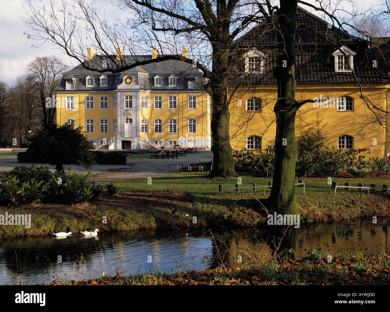 Wasserschloss Beck, Freizeitpark, Bottrop-Kirchhellen-Feldhausen, Ruhrgebiet, Nordrhein-Westfalen Stockfoto