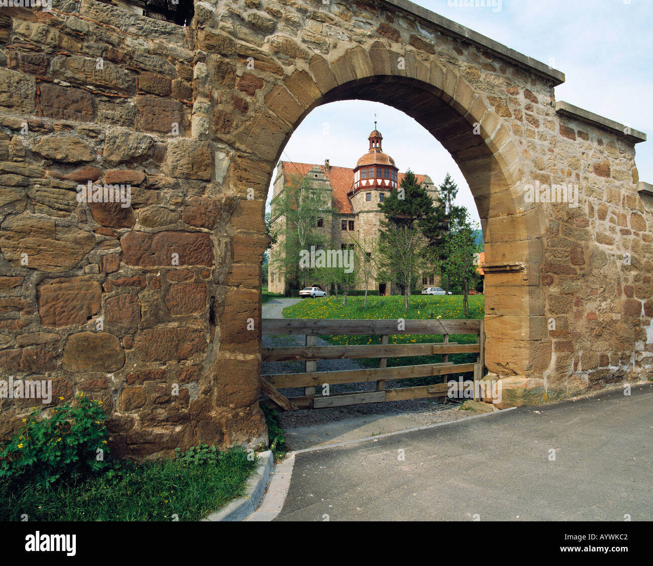 Schloss in Herleshausen-Nesselroeden, Werra-Meißner, Westdeutsche Bergland, Nesselroeden, Hessen Stockfoto