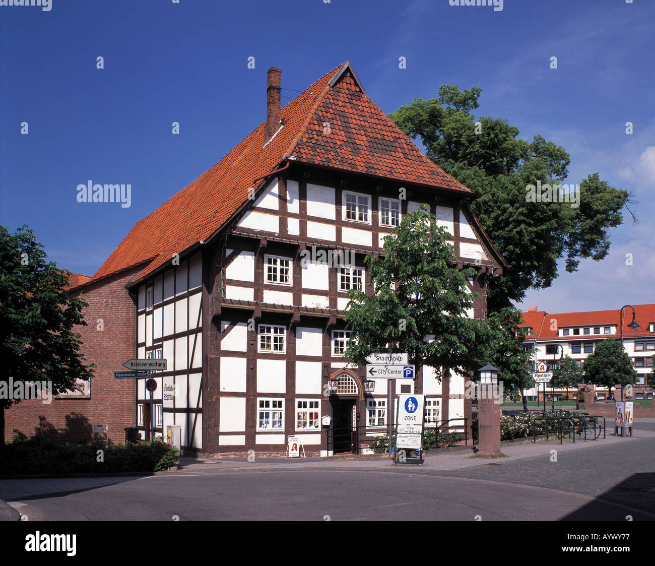 Heimatmuseum, Ehemaliges Spital St. Spiritus, Fachwerkhaus, Northeim, Rhume, Leinetal, Niedersachsen Stockfoto
