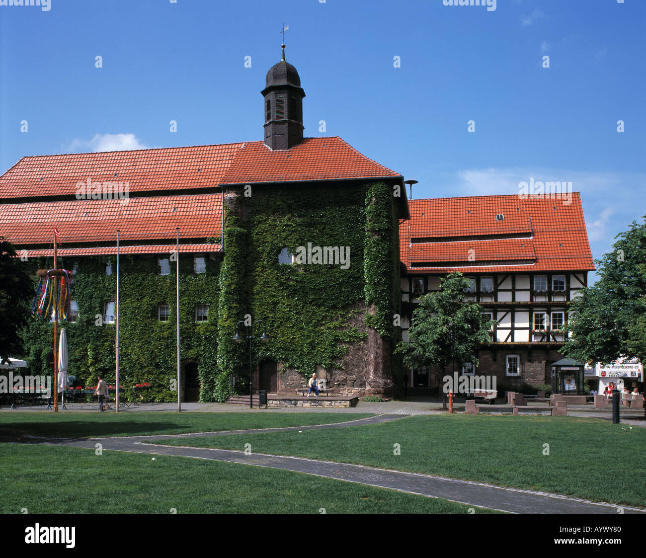 Muensterplatz, St. Blasien-Kapelle, Mit Efeu Bewachsen, Rhume, Leinetal, Northeim, Niedersachsen Stockfoto