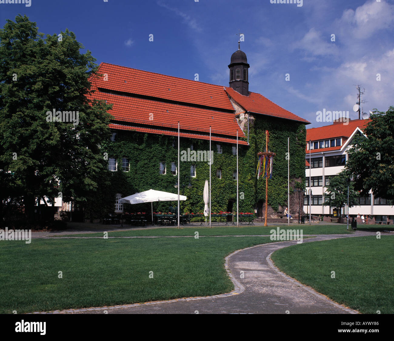 Muensterplatz, St. Blasien-Kapelle, Mit Efeu Bewachsen, Rhume, Leinetal, Northeim, Niedersachsen Stockfoto