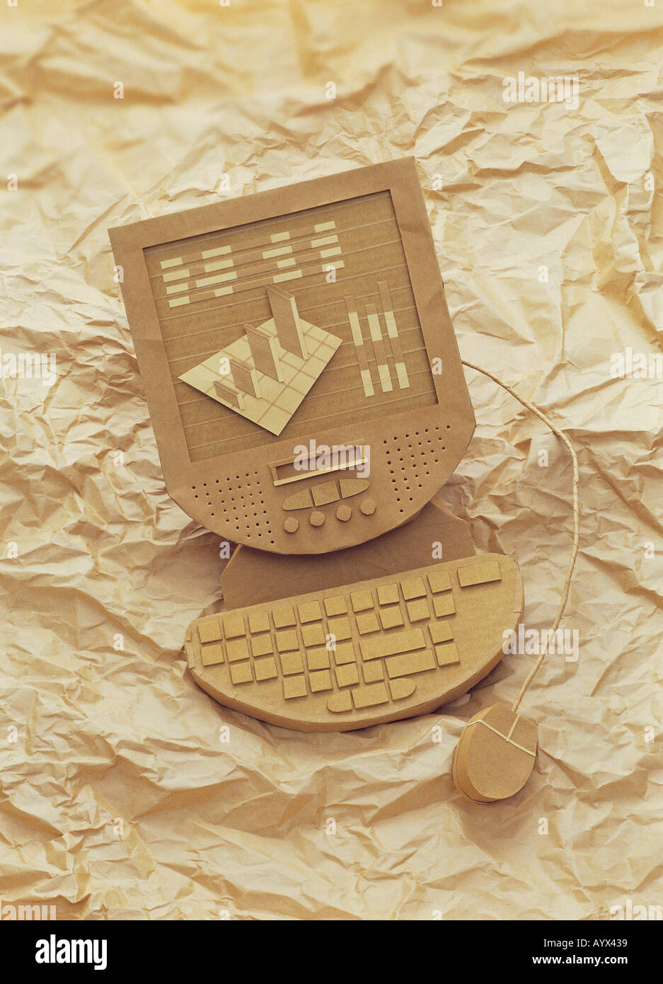 Abbildung Objekt solides Handwerk Papercraft Stockfoto