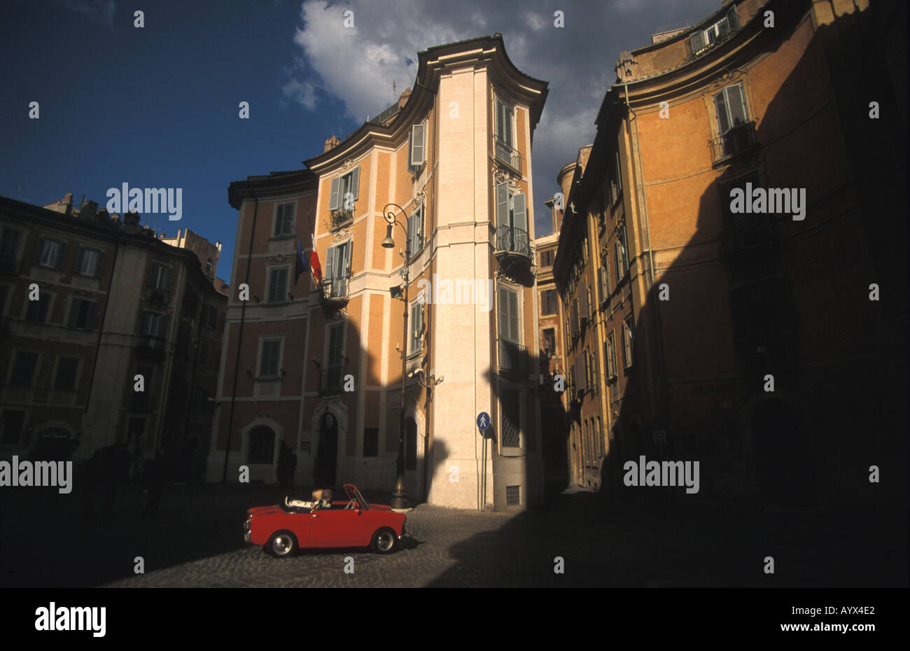 Rote offene Top Sportwagen-Klassiker, Rom Italien Stockfoto
