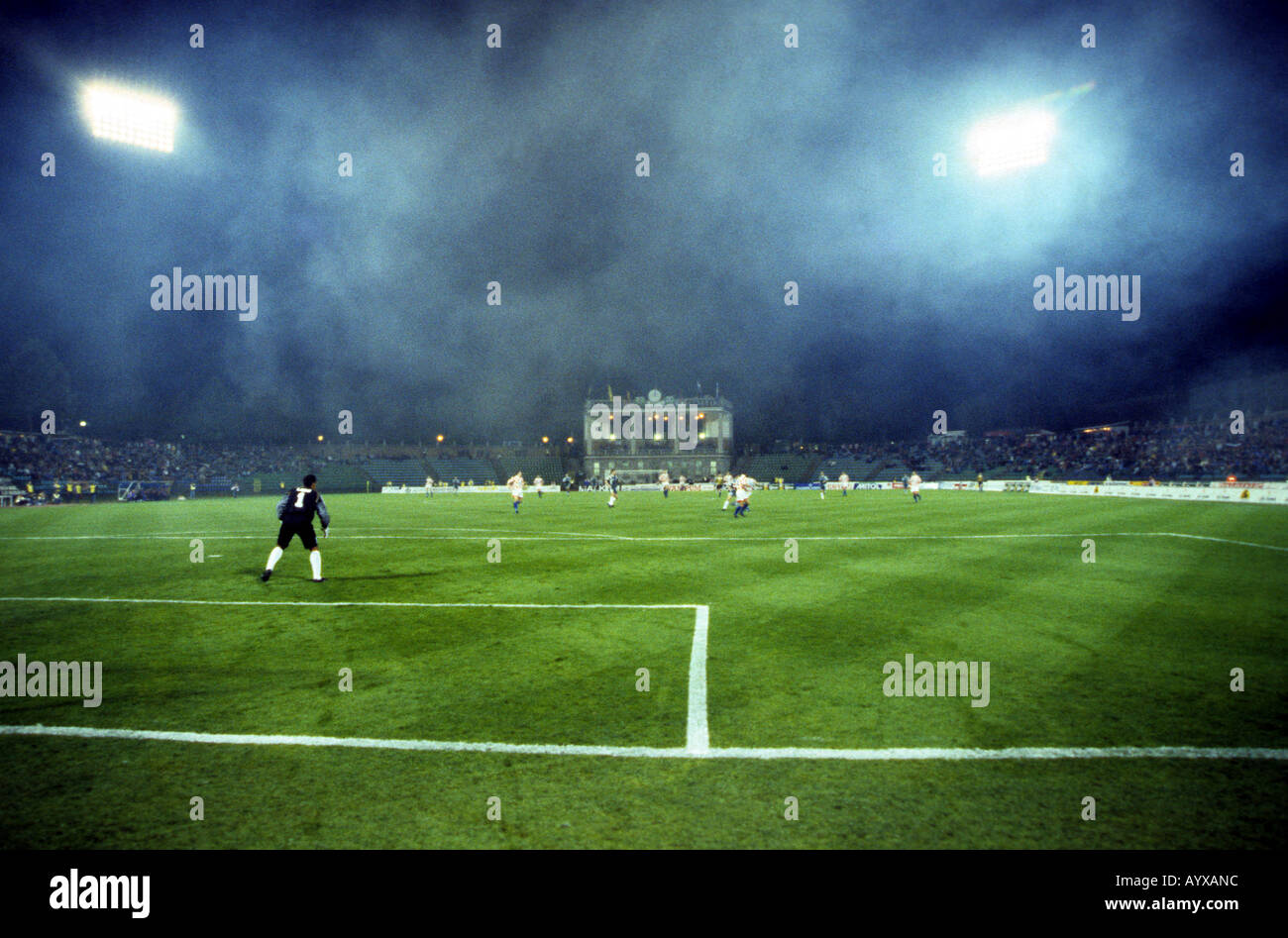 Fußball-Länderspiel zwischen Slowenien und Kroatien im Stadion Bezigrad, Ljubljana. Stockfoto