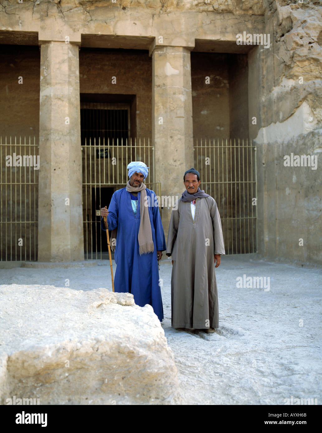 Ägypten, ET-Beni Hassan, Felsengräber, bewachen Stockfoto