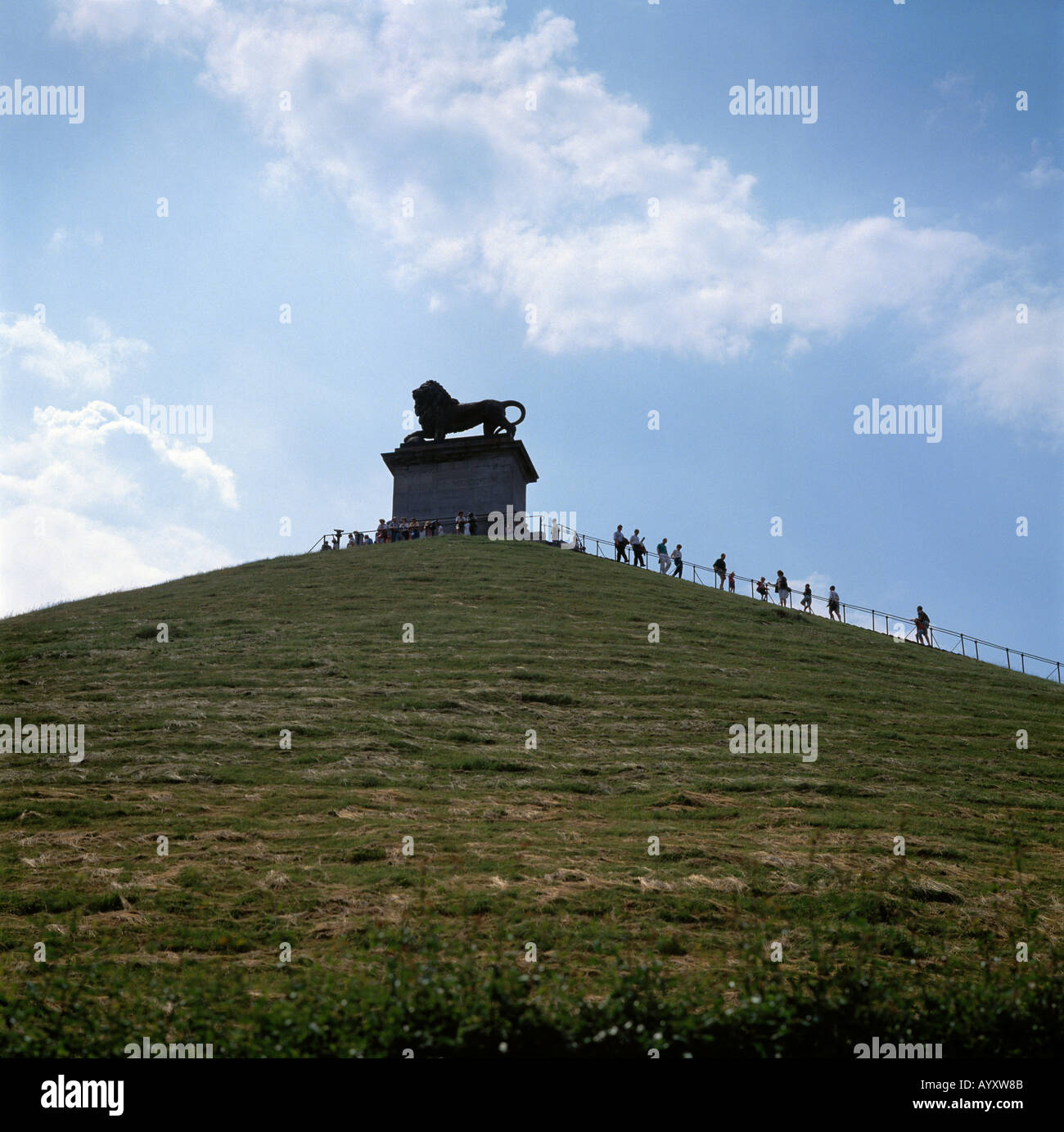 Loewenhuegel Mit Spuren Auf Dem Schlachtfeld von Waterloo, Brabant Stockfoto