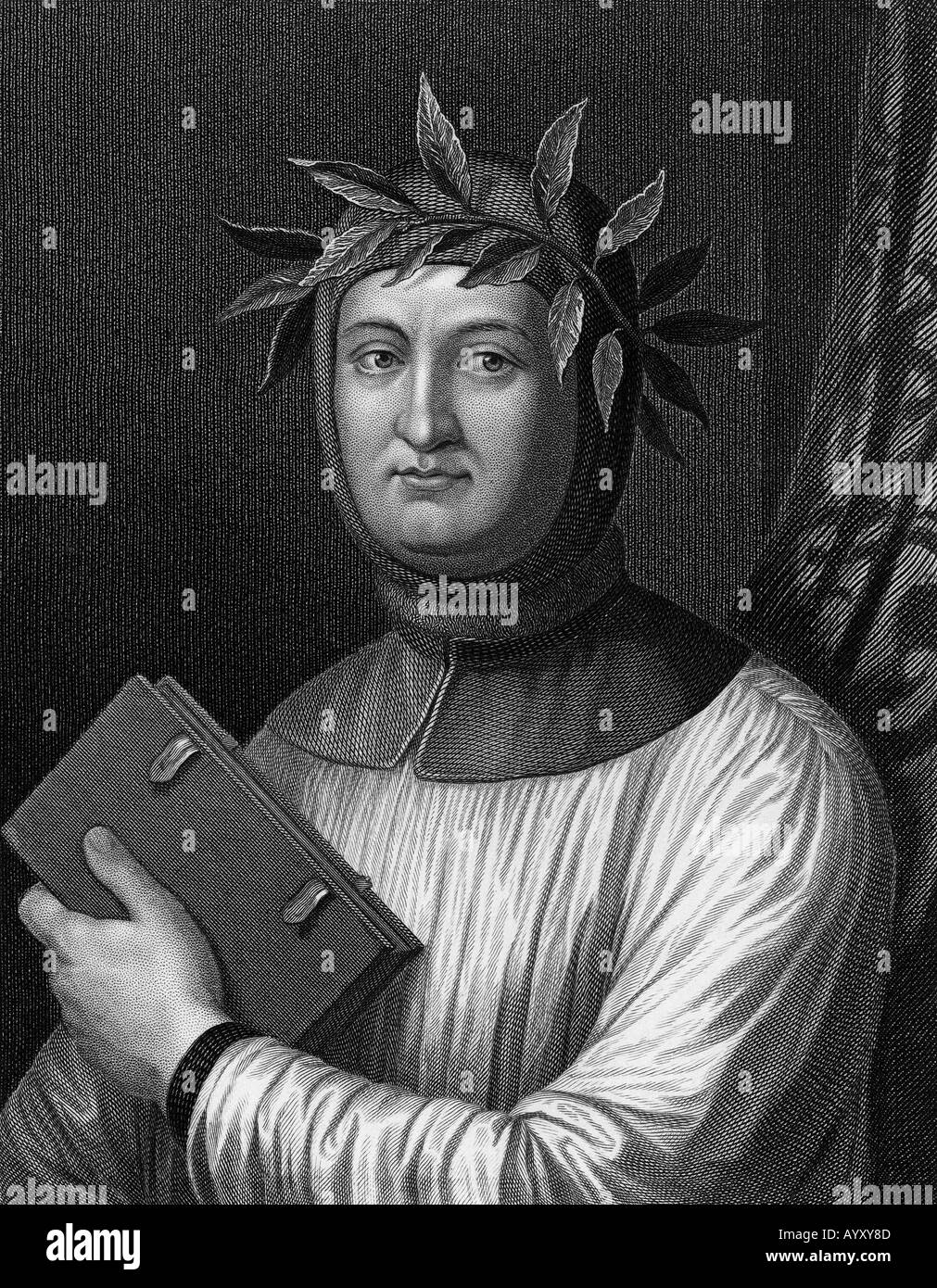 FRANCESCO Petrarca, italienischer Dichter und Gelehrter 1304-1374 Stockfoto