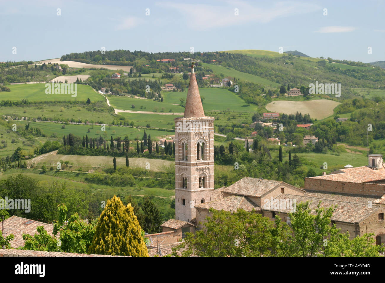 Umgebung von Urbino, einer Renaissance-Stadt in Le Marche Italien Geburtsort von Raphael Santi des berühmten Malers Stockfoto