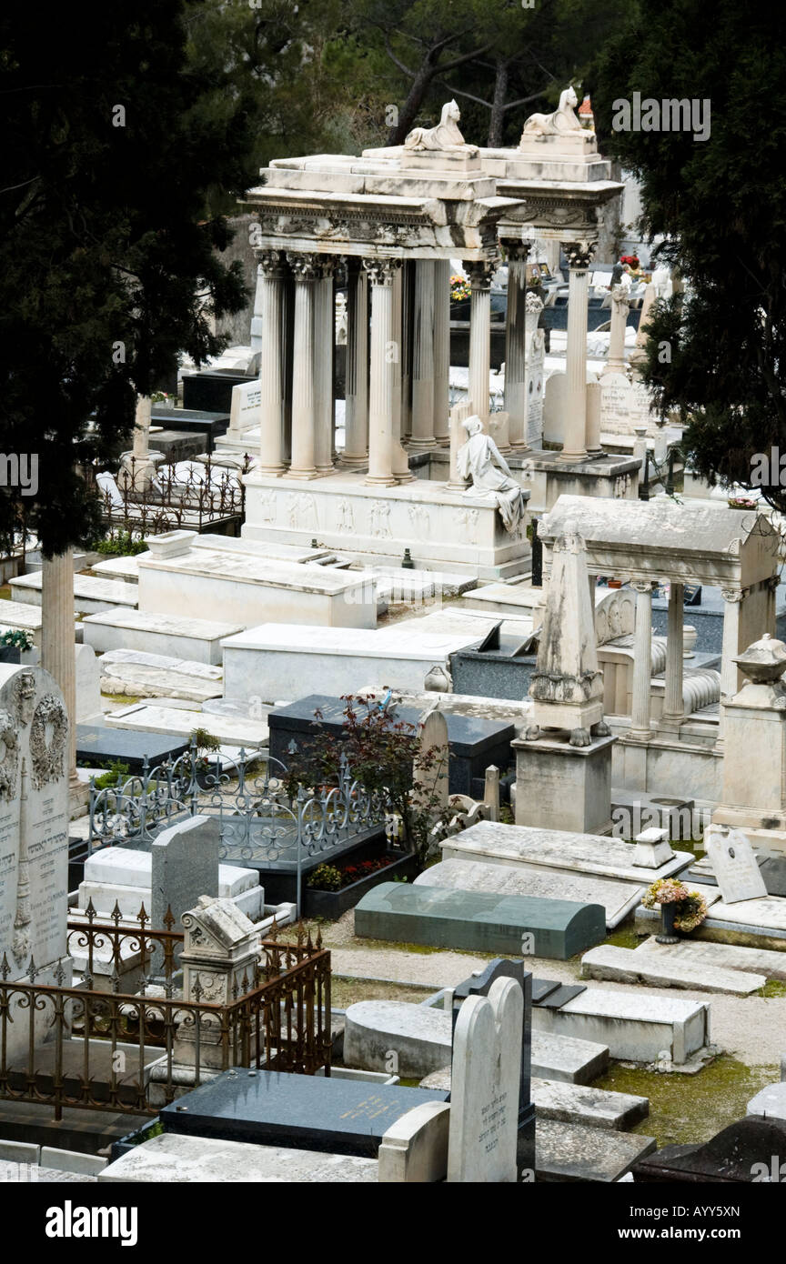 Cimetière Israelit du Château in Nizza, Côte d ' Azur, Frankreich Stockfoto