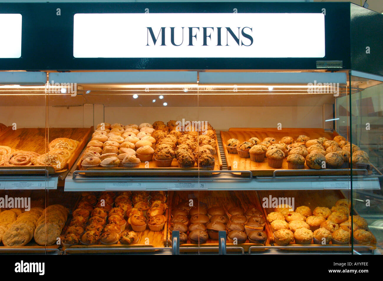 Muffins zum Verkauf Stockfoto