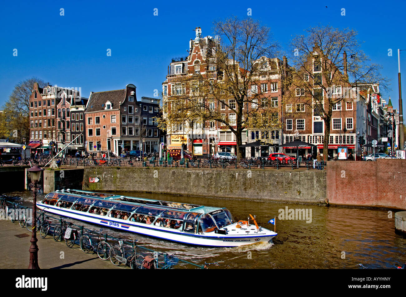 Amsterdam Holland Niederlande Nederland niederländische Stadt Architektur typisch Stadt Zentrum Monument Stockfoto