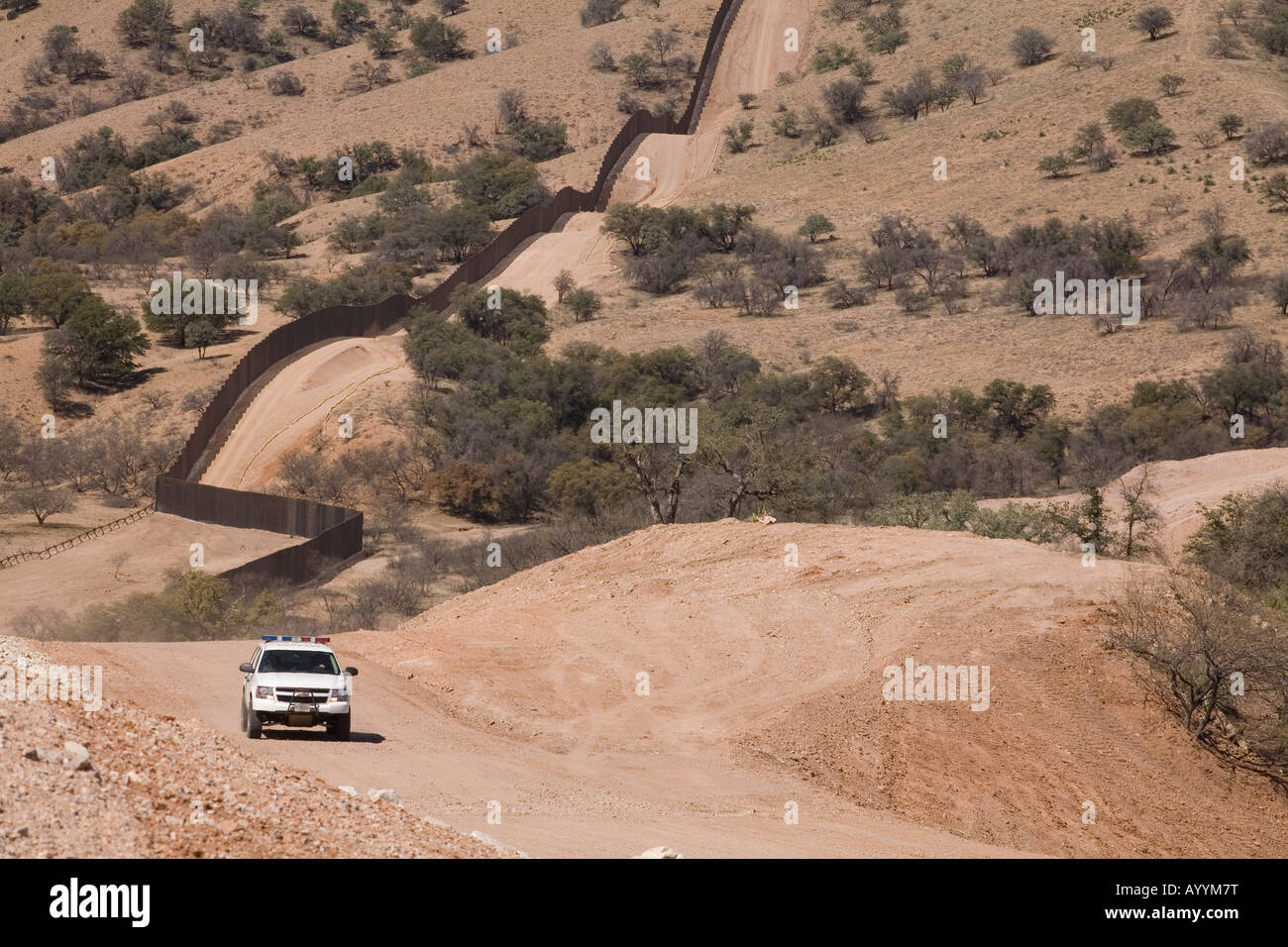 US Border Patrol in der Nähe der mexikanischen Grenze Stockfoto