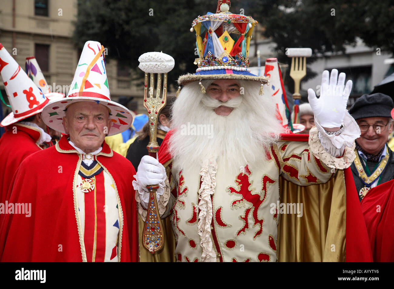 Papa Gnoccho Charakter beim Karneval in Verona, Venetien, Italien Stockfoto