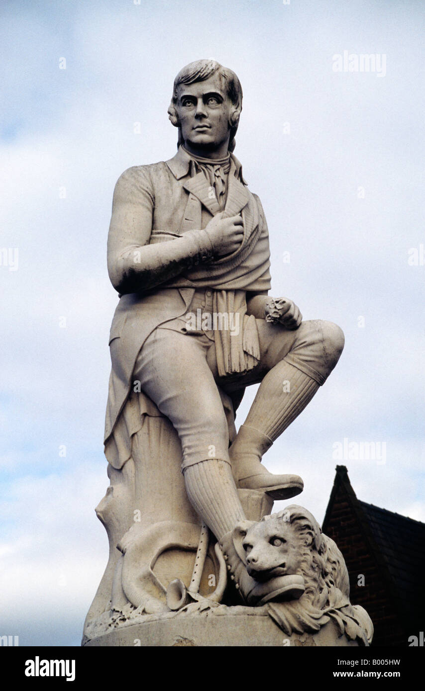 Dumfries Schottland Robert Burns Statue Stockfoto