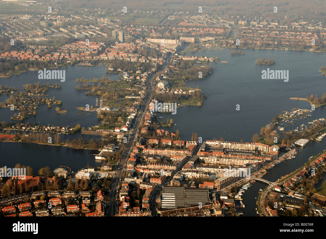 Rotterdam-Luftbild von Berkel und Roderijs die Bergsche Voorplas und achterplas Stockfoto